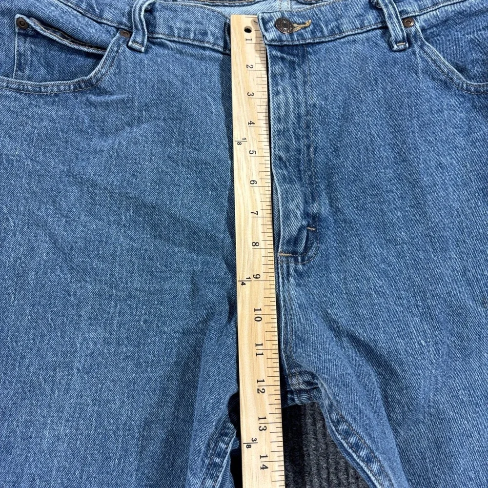 Wrangler Jeans Mens 38x30 Blue Premium Quality Straight Leg Denim Casual